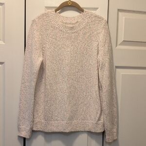 LOFT Multicolor Speckled Crew Neck Sweater